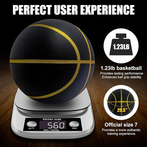WAYNHUI كرة السلة الرسمية الصامتة مقاس 7 (29.5 بوصة) كرة السلة الإسفنجية الجديدة المحززة بدون هواء للمراوغة الهادئة والتدريب الداخلي in Kuwait