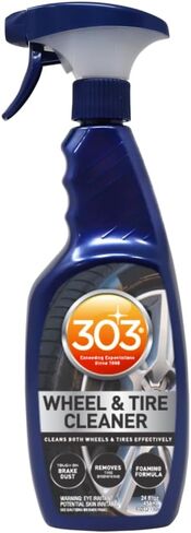 303 المنتجات منظف العجلات والاطارات - ينظف العجلات والاطارات بشكل فعال - قوي على غبار الفرامل - يزيل تحمير الاطارات - تركيبة رغوية (30590)، ازرق، 30596Csr، 303 منتجات، 16 اونصة سائلة in Kuwait