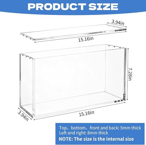 حافظة عرض أكريليك مع غطاء مغناطيسي متوافق مع صندوق تعزيز التطورات المنشورية، حافظة تخزين شفافة كبيرة بسمك 8+5 مم لـ PKMN، صندوق عرض واقٍ مقاوم للغبار، هدايا لهواة جمع البطاقات in Kuwait