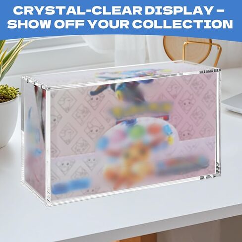 حافظة عرض أكريليك مع غطاء مغناطيسي متوافق مع صندوق تعزيز التطورات المنشورية، حافظة تخزين شفافة كبيرة بسمك 8+5 مم لـ PKMN، صندوق عرض واقٍ مقاوم للغبار، هدايا لهواة جمع البطاقات in Kuwait