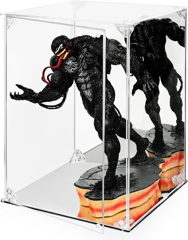 Premium Acrylic Display Case – 8" x 8" x 12" Crystal-Clear Showcase with Magnetic Door, Mirrored Back & Base, UV-Protected Dust-Free Display Box for Collectibles in Saudi Arabia