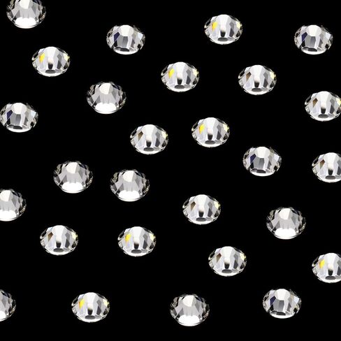 Maitys 2880 Pcs SS20/ 4.8mm Clear Flat Back Crystal Rhinestones Round Beads Glass Diamond Gems for DIY Nail Art, Craft Glue Fix, Makeup Decoration, Tumbler Clothes Shoes in Saudi Arabia