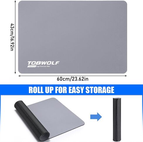 TOBWOLF Non-Slip Workout Mat for Under Desk Elliptical, Non Slip Elliptical Machine Exercise Mat, Elipse Leg Exerciser Mat for Seniors, Workout Equipment Mat, Enhanced Stability & Floor Protection in Kuwait