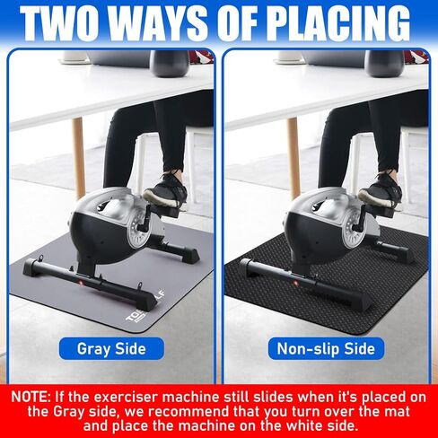 TOBWOLF Non-Slip Workout Mat for Under Desk Elliptical, Non Slip Elliptical Machine Exercise Mat, Elipse Leg Exerciser Mat for Seniors, Workout Equipment Mat, Enhanced Stability & Floor Protection in Kuwait