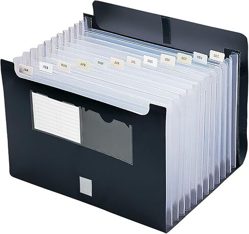 Smead Poly Expanding File, 12 Pockets, Flap and Cord Closure, Letter Size, Blue (70876) in Saudi Arabia