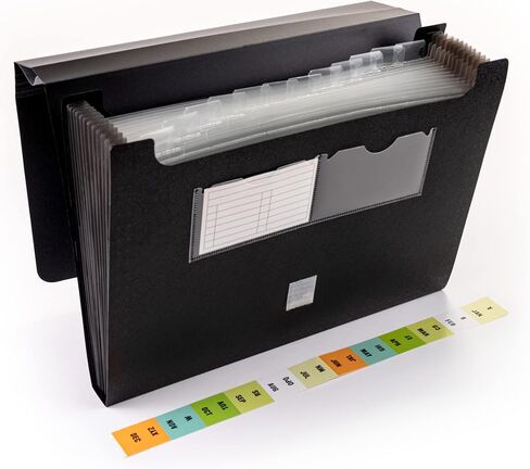 Smead Poly Expanding File, 12 Pockets, Flap and Cord Closure, Letter Size, Blue (70876) in Saudi Arabia