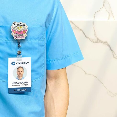 (4 قطع) إنها ليست اكتناز إذا كانت كتب شارة بكرات قابلة للسحب، مشبك معرف بكرة حامل شارة الاسم، هدايا تزيينية للأطفال لعشاق الكتب والممرضات والعاملين في المكاتب والمعلمين والطلاب in Kuwait