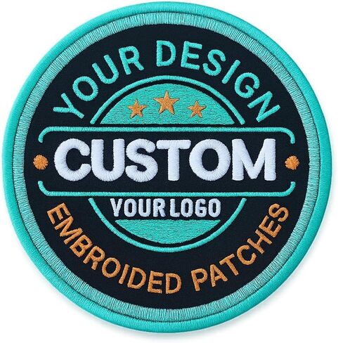 Custom Embroidered Patches, Personalized Any Shape Iron On Sew On Hook and Loop Patch, Custom Image Text Logo Patches for Jacket, Backpacks,School, Team, Festival, Company and Group in Saudi Arabia