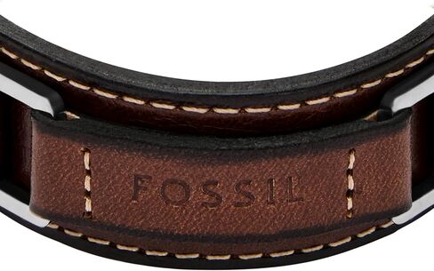 Fossil Men's All Stacked Up Navy Leather Multi-Strand Bracelet, Color: Navy Blue (Model: JF04703998) in Saudi Arabia