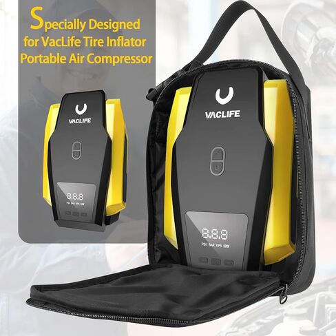 Homakover Carrying Case Compatible with VacLife Tire Inflator Air Compressor Portable Air Pump for Car Bikes, Protective Storage Replacement Travel Bag with Handle for Easy Portability - Case Only in Saudi Arabia