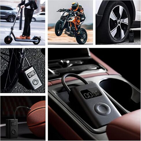 ضاغط هواء كهربائي محمول أصلي لمنفاخ إطارات Xiaomi 150 PSI لإطارات السيارة والسكوتر والدراجة والكرات لاسلكيًا مع كشف الضغط الرقمي in Kuwait