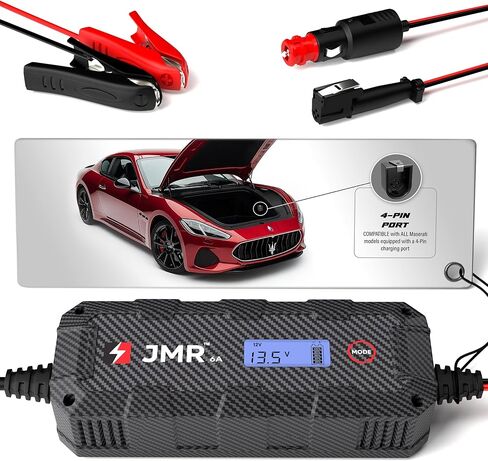 شاحن بطارية JMR لسيارة Maserati MC20 GranTurismo Levante Quattroporte Grecale Ghibli GranCabrio جميع الموديلات جهاز صيانة مكيف الشاحن (منفذ سيج 12 فولت، بدون وضع الليثيوم) in Kuwait