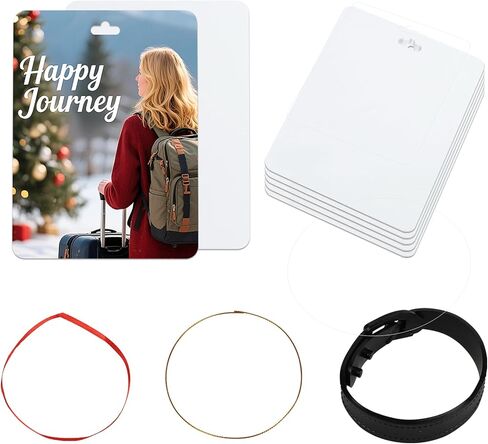 Sublimation Metal Blanks 20 PCS 3x4 Inch for Christmas Ornament and Luggage Tag Aluminium Double-Sided Printing Supported in Saudi Arabia