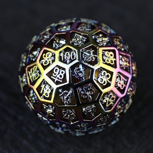 Magic Ring DND Dice Set Resin 7Pcs Dice DND with an Iron Box for DND COC Role Playing dice Games and Board Games Gift (Red) in Saudi Arabia