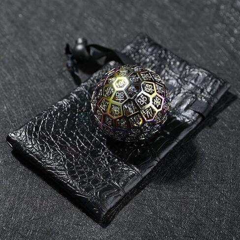 Magic Ring DND Dice Set Resin 7Pcs Dice DND with an Iron Box for DND COC Role Playing dice Games and Board Games Gift (Red) in Saudi Arabia