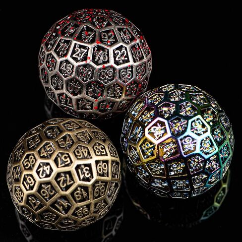 Magic Ring DND Dice Set Resin 7Pcs Dice DND with an Iron Box for DND COC Role Playing dice Games and Board Games Gift (Red) in Saudi Arabia