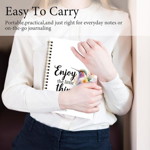 KTYHD Inspirational Hummingbird Decor Notebook Journal 5.5x8.3in,Enjoy the Little Things Journal for Writing,Inspirational Hummingbird Mental Health Family Hardcover Spiral Notebooks for Note Taking in Saudi Arabia