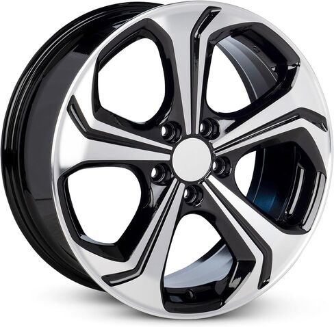 For 2014-2015 Honda Civic 18 Inch Black Machine Face (Diamond Cut) Black Rim - OE Direct Replacement - Road Ready Car Wheel in Saudi Arabia