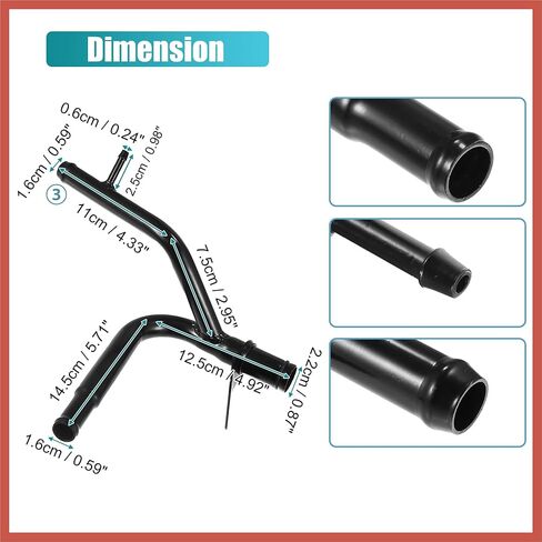 ACROPIX HVAC Heater Outlet Hose Assembly for Ford F-150 E-150 E-250 V6 4.2L Heater Return Hose Replace 1L3Z-18663-AB 1L3Z18663AB Car Parts in Saudi Arabia