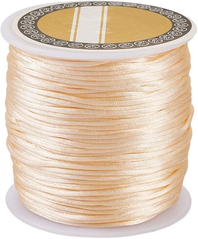 76.55 Yards Rattail Silk Cord for Jewelry Making, 1mm Nylon Satin Cord Silky Beading String Chinese Knotting Cords for Kumihimo Bracelets Keychain Necklace (Dodger Blue) in Saudi Arabia