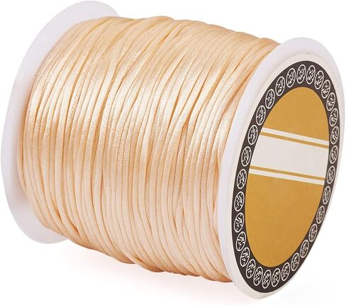 76.55 Yards Rattail Silk Cord for Jewelry Making, 1mm Nylon Satin Cord Silky Beading String Chinese Knotting Cords for Kumihimo Bracelets Keychain Necklace (Dodger Blue) in Saudi Arabia