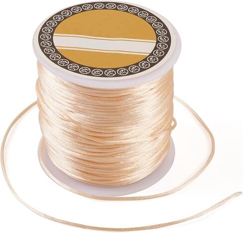 76.55 Yards Rattail Silk Cord for Jewelry Making, 1mm Nylon Satin Cord Silky Beading String Chinese Knotting Cords for Kumihimo Bracelets Keychain Necklace (Dodger Blue) in Saudi Arabia