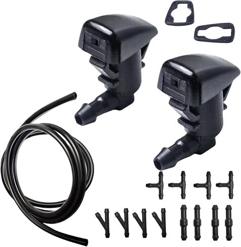 15Pcs Upgraded Windshield Washer Nozzle Kit - 2m Hose, 2 Nozzles & 12 T/Y/I Connectors, Fits Ford/Lincoln (OEM: 7T4Z-17603-A, 8S4Z-17603-A, BC3Z-17603-A）Premium 汽车 in Saudi Arabia