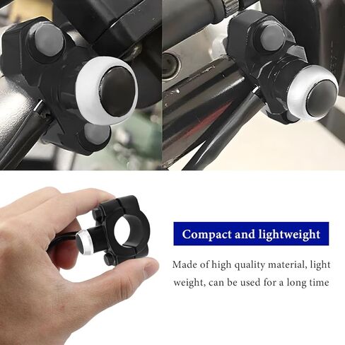 7/8" Motorcycle Handlebar Control Horn Start Switch, Aluminum Handlebar Start/Stop Button with Two Bullet Connectors, Momentary Action Push Button for ATV Dirt Pit Bike Scooter in Saudi Arabia