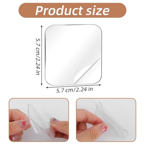 20 Pcs Tape Double Sided Wall Adhesive Pads, Waterproof Double Sided Tape, Transparent Strong Square Sticky Patch for Walls Hanging, Windows DIY Crafts Home Office Use, 2.24 Inch in Saudi Arabia