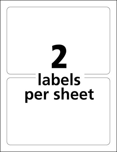 Avery Durable White Cover Up ID Labels for Laser Printers, 5" x 8.125", Pack of 100 (6579) in Saudi Arabia