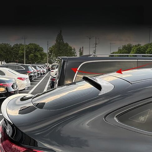 سبويلر خلفي للسيارة لسيارة Mercedes-Benz GLC-Class Coupe C254 2023 2024 2025، جناح سبويلر خلفي للسيارة، ملحقات خارجية مطورة من بلاستيك ABS عالي التأثير. جناح سبويلر للسقف، أسود لامع in Saudi Arabia