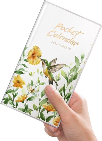Pocket Calendar 2026-2027 for Purse,Small Pocket Planner 2026-2027 for Purse 3.5×6.5In,24 Month Organizer from Jan 2026- December 2027 Mini Planner with Pvc Cover for Organizing & Planning in Saudi Arabia