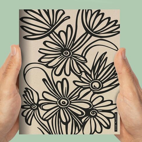 TF Publishing 2026 Drawn Daisies Medium Monthly Planner - 2 Page Spreads with Extra Large Calendar Grids and Planning Prompts - 12 Month Planner for School and Work - 6.5in x 8in in Saudi Arabia