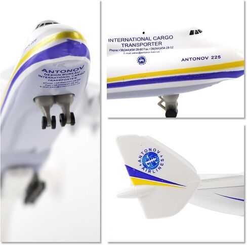 1/400 Scale Antonov-225 Mriya Military Transport Aircraft Miniature Ukrainian Painting Metal Diecast Carrier Airplane Model with Metal Stand in Saudi Arabia
