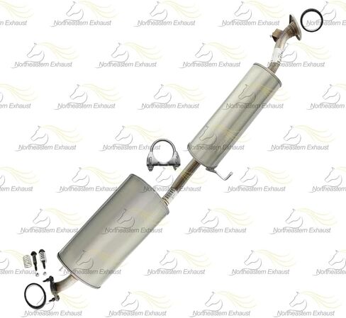 Exhaust Resonator Muffler Compatible for 2003-2011 Honda Element 2.4L | Stainless Steel | Northeastern Exhaust | Free Gasket Included | Direct-Fit Replacement in Saudi Arabia