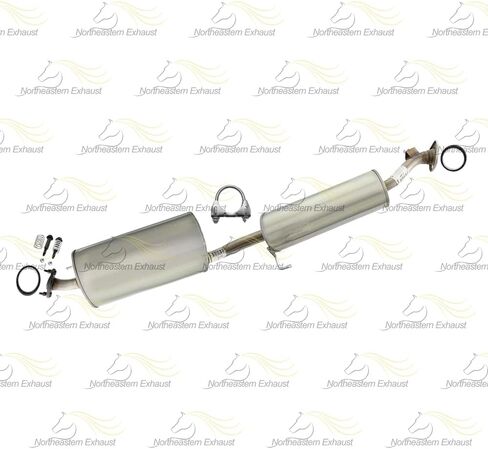 Exhaust Resonator Muffler Compatible for 2003-2011 Honda Element 2.4L | Stainless Steel | Northeastern Exhaust | Free Gasket Included | Direct-Fit Replacement in Saudi Arabia