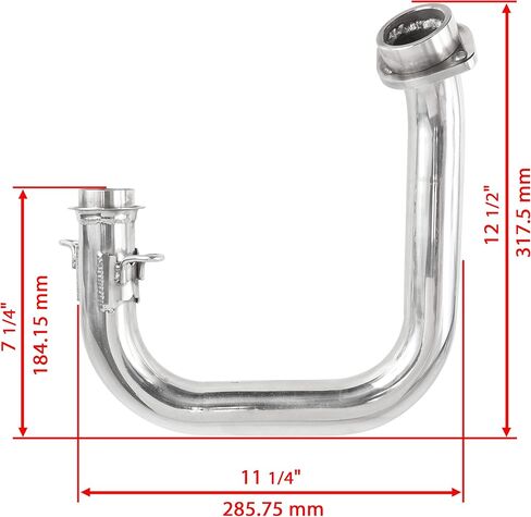 Caltric Exhaust Muffler and Pipe Compatible with Yamaha Viking VI YXC700 4X4 2015 2016 2017 2018 2019 2020 2021 in Saudi Arabia