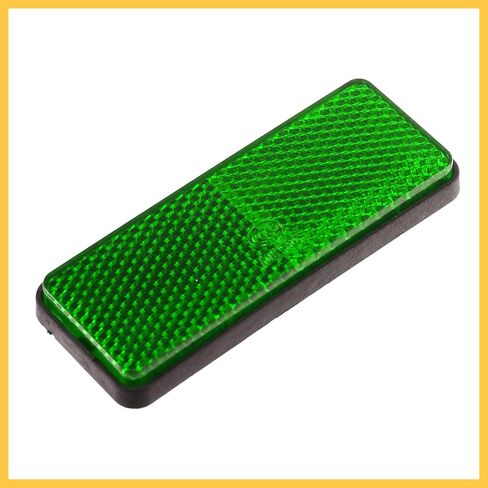 4 Pcs 87x32mm Green Plastic Universal Rectangular Reflective Warning Reflector with Adhesive Tape for Motorcycle Bike Auto Replacement Parts in Saudi Arabia