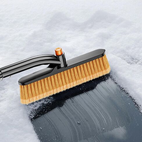 Extendable Snow Brush with Ice Scraper for Car,Truck,SUV,L31 to 39 inches. 360°Pivoting Head Wide Bristle Brush. Portable Winter Cleaning Tool for Windshield,Detachable and Easy to Store in Saudi Arabia