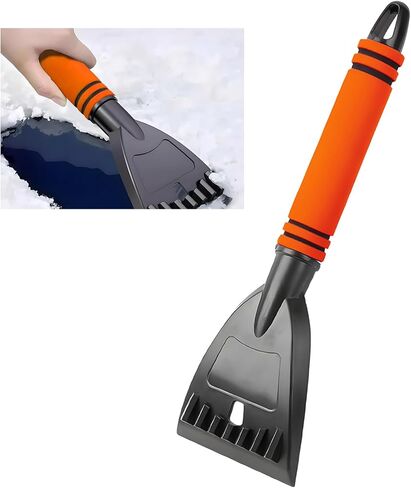 Ice Scraper for Car Windshield, Scratch-Free Auto Window Frost Removal Tool with Foam Grip, Efficient Snow Shovel Universal Winter Accessories for Trucks SUVs Sedans (Black) in Saudi Arabia