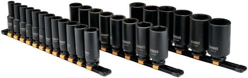 DEWALT Deep Impact Socket Set, 1/2 in Drive SAE, 6 PT, 19 Piece (DWMT19239) in Saudi Arabia