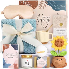 Get Well Soon Gift Baskets for Women, Surgery Recovery Care Package, Sympathy Gifts for Loss of Loved One, Thoughtful Care Package for Mom Her Wife Friends in Saudi Arabia