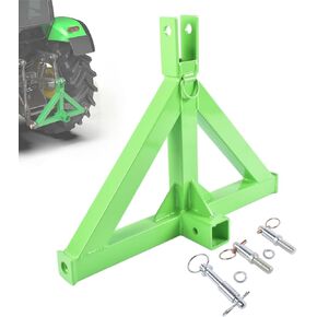 Heavy-Duty 3-Point Quick Hitch with 2" Towing Ball & Drawbar Attachment, 3PT Trailer Hitch Receiver with Hook Replacement for Kubota, John Deere Category 1 Tractors & Farm Equipment Black Mixizap in Kuwait