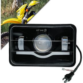 headlight assembly Square 5 inch head light headlamp for Honda XR250 XR250L XR650L XR650R, high and low beam 6000K White/Amber DRL,IP68 Waterproof Plug & Play DOT Approved in Kuwait