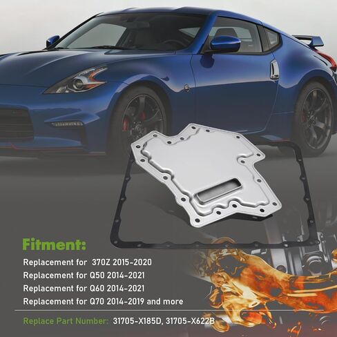 31705-X185D Transmission Filter Oil Pan Gasket Kit, Replacement for Nissan 370Z 2015-2020, Replacement for INFINITI Q50 2014-2021, Replaces 31705-X622B in Saudi Arabia