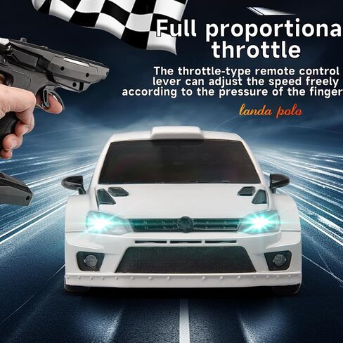 سيارة LDRC 2801 1/28 Mini RC Drift Car GTR 2.4 جيجا هرتز 4WD RTR مع 4 قطع إطارات دريفت سيارات سباق وتحكم راديو (أبيض) in Kuwait