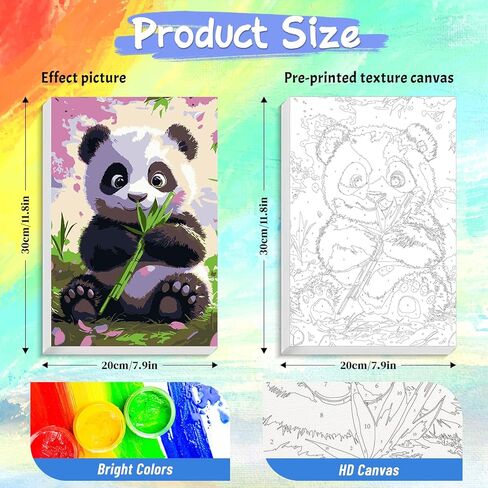 QQFQQF Paint by Numbers kit for Adults,Cat Paint by Numbers,Animal Paint by Number Adult with Frame, Elegant Gift Box Packaging Holiday Gift Ready 8x12 in（No Wrinkles） in Saudi Arabia