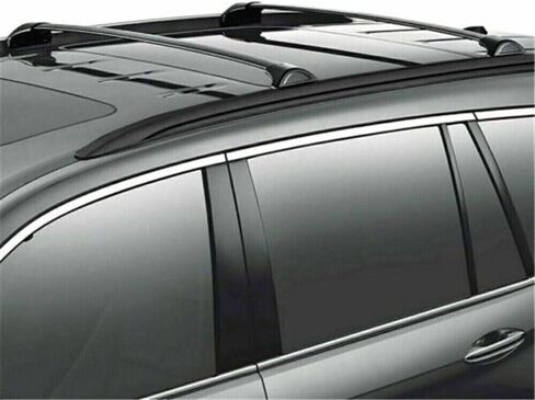 حامل سقف متقاطع 4 قطع من US Stock يناسب Acura MDX 2014 2015 2016 2017 2018 2019 2020 2021 حامل سقف جانبي للقضبان المتقاطعة لنقل البضائع، أسود in Kuwait