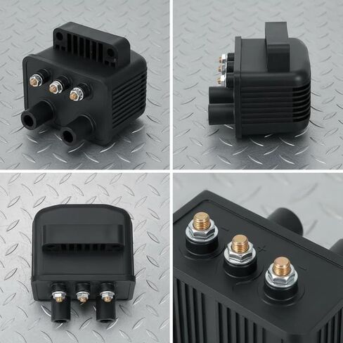 ​​Single Fire Ignition Coil 53-434 for Harley | 3 Ohm Fits Twin Cam Evo Softail Dyna Touring | 1999-2018 Replacement Coil Compatible with Bobber Chopper Custom in Saudi Arabia