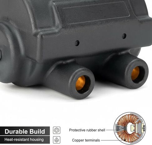 ​​Single Fire Ignition Coil 53-434 for Harley | 3 Ohm Fits Twin Cam Evo Softail Dyna Touring | 1999-2018 Replacement Coil Compatible with Bobber Chopper Custom in Saudi Arabia
